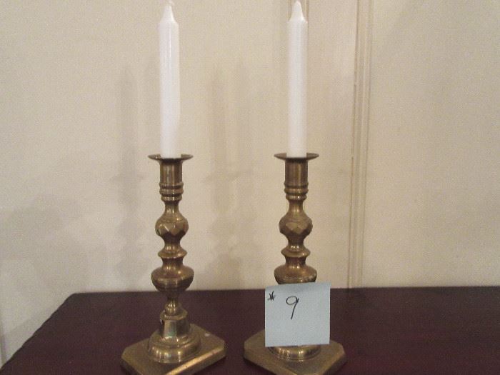 9 BRASS CANDLE HOLDER