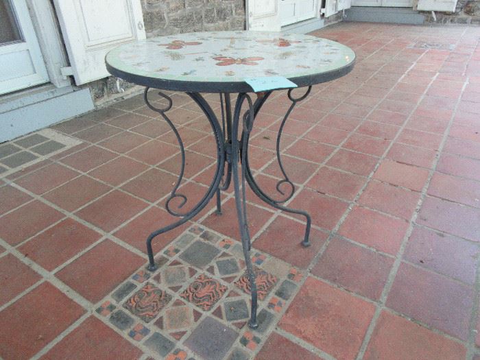 20 Wrought Iron table with ceramic top