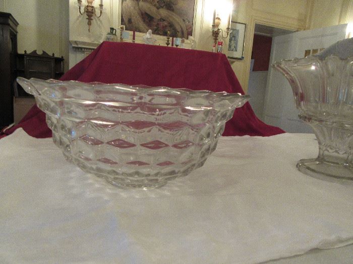 23 PUNCH BOWLS PRESSED GLASS