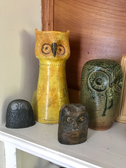 Rosenthal Owl and Pottery Owl 