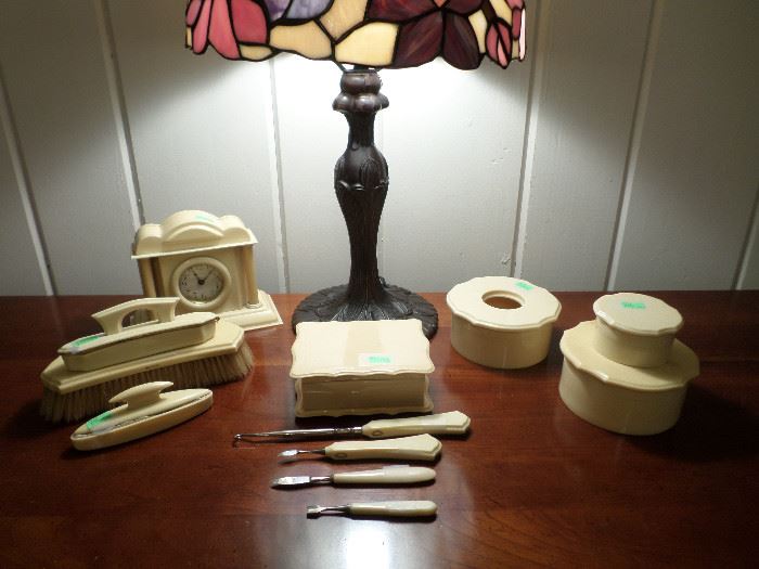 Lovely collection of vintage celluloid dresser items