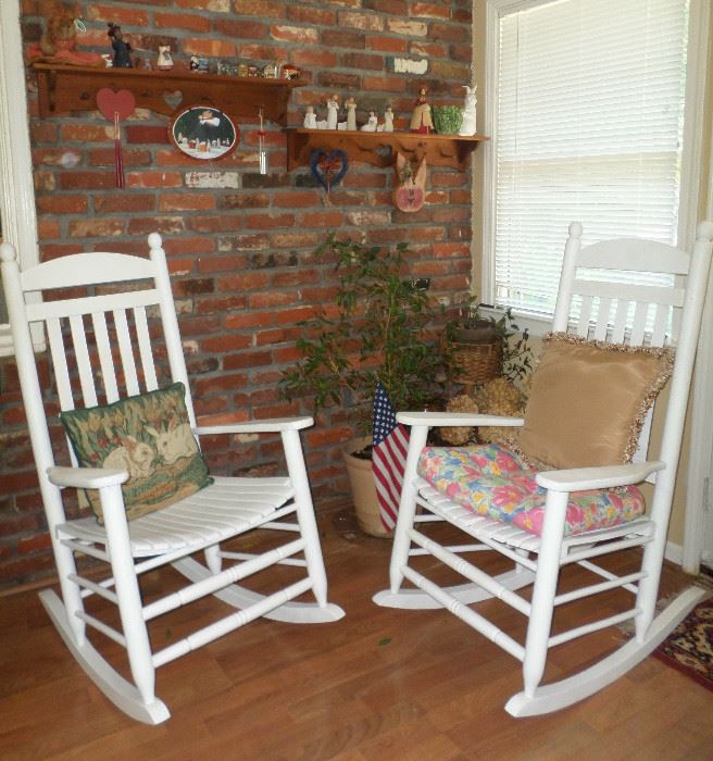cozy up on the front porch rocking chairs
