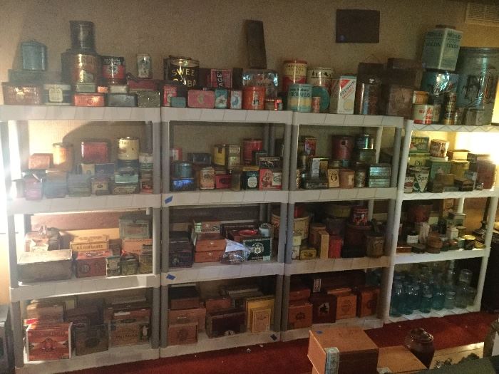 Vintage Tobacco and Household Tins