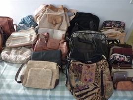 Lots of Leather, Woven, Fabric Handbags and Purses