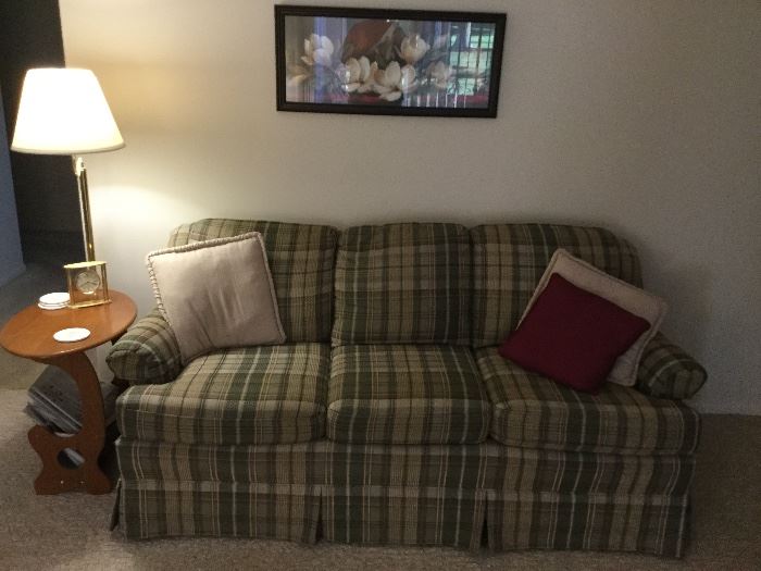 sofa and side table