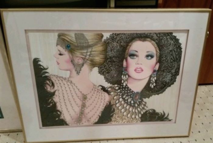MARY VICKERS "PRELUDE" FRAMED PRINT.