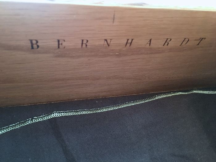 BERNHARDT SIGNATURE IN EACH PIECE OF THE DINNING ROOM