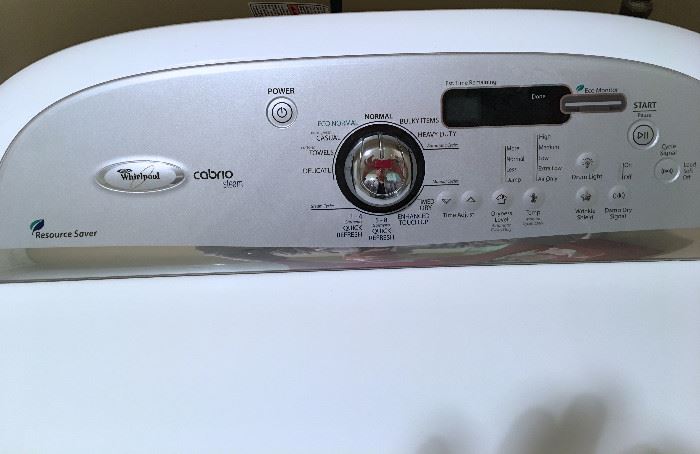 CLOSE UP OF DRYER CONTROL PANEL