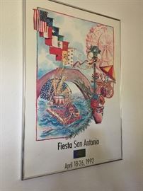 1992 framed fiesta poster