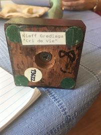 Kieff grediaga signed bronze sculpture with all papers " Cti de vie "