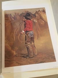bill owen cowboy laso print