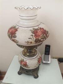 Antique hurricane lamp