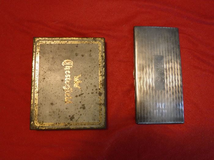 Vintage Cigarette Cases including a Sterling Silver Case