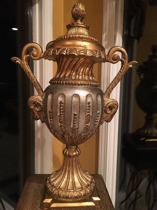 Decorative Silver & Gold urn