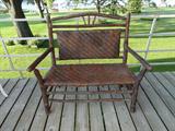 Antique Hickory setee.