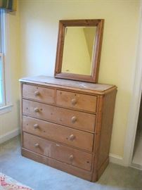 Irish pine chest/mirror