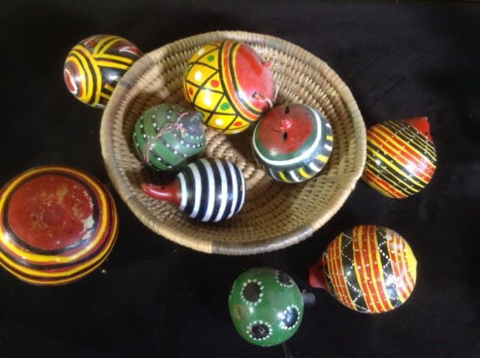 Hand painted gourds