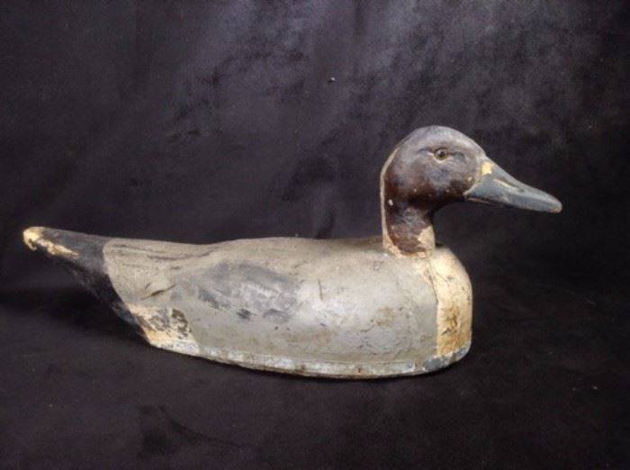 Hand painted wood duck decoy