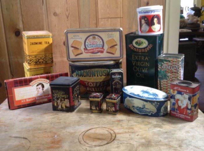 Tins vintage and other 