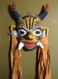 Painted mask or wall hanging