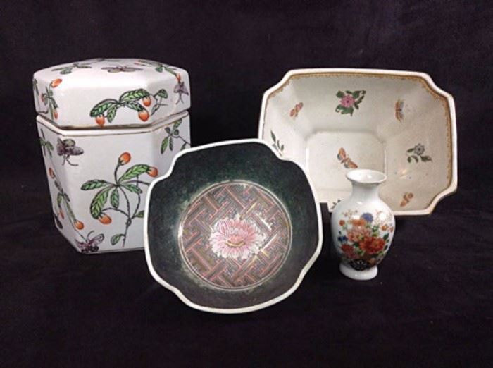 Asian theme pottery