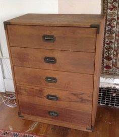 Campaign style wood dresser