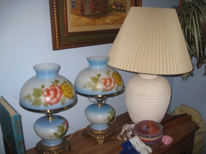 Small glass lamps