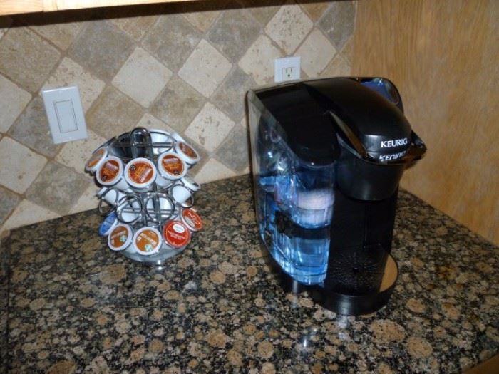 Keurig Coffee Maker and Pod Stand