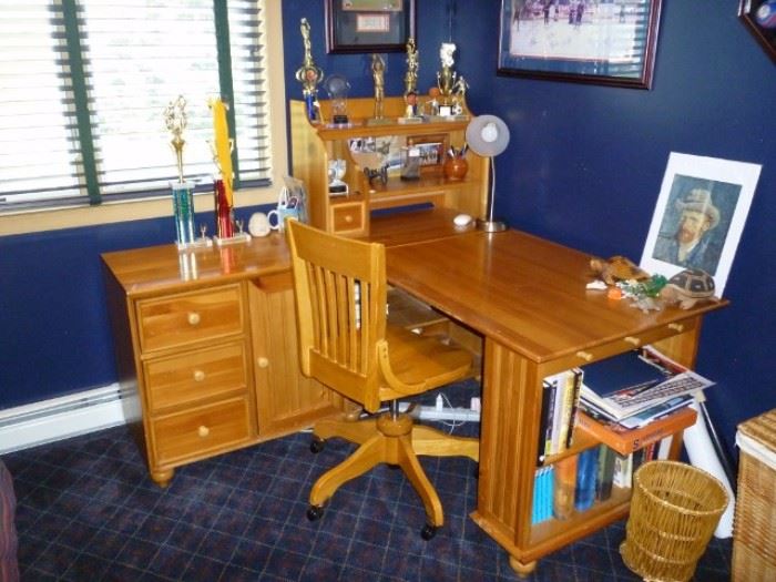 Desk, Cabinet, Desk Chair and more...