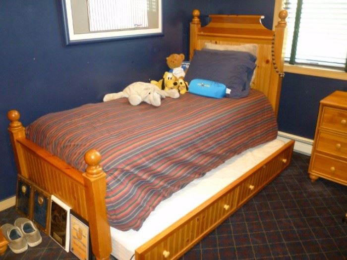 Trundle Bed and Night Stand