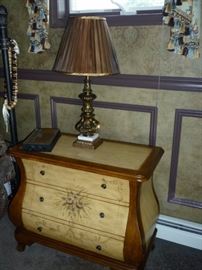 Pair of Night Stands and Lamp