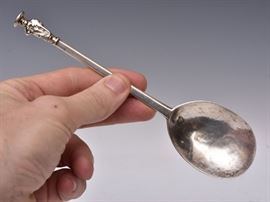 17th century English apostle spoon, bid online at www.fairfieldauction.com