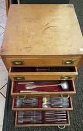 large silver flatware service, bid online at www.fairfieldauction.com