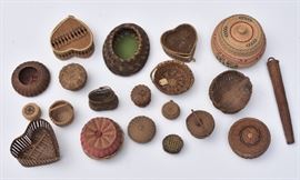 collection of miniature baskets, bid online at www.fairfieldauction.com