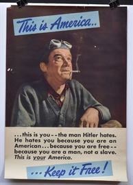 WWII poster, bid online at www.fairfieldauction.com
