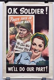 WWII poster, bid online at www.fairfieldauction.com