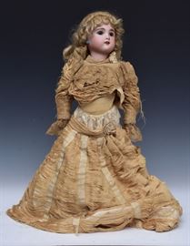 french fashion doll,
bisque head incised "Eden Bebe Paris 9", bid online at www.fairfieldauction.com