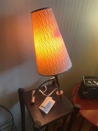 #38 table lamp wih copper base and chrome from tudio italia $ 200
