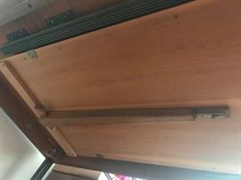 #59 dining table teak wood w built in leaves and door 66x40x29 $150
