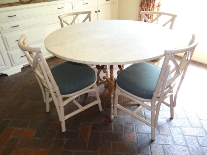 Granite Top Table and Chairs