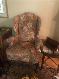 28   Flower Wingback Chair    $100