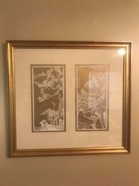 #5 (2) gold cut out frame picture 20x19 $30ea