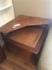 #67 Corner Mid Century Table 30x26 $175
