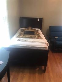 
#12 Twin Sleigh Bed Frame Dark Wood $125
#13 Twin Mattress set pillow top like new $200

