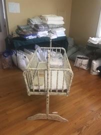 
#15 white cradle painted 41x21x38 $125
