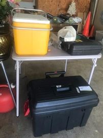 #78 Black rolling tool chest on wheels $25