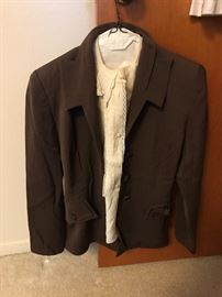 50"s silk blouse and and tailored dress jacket made in austin