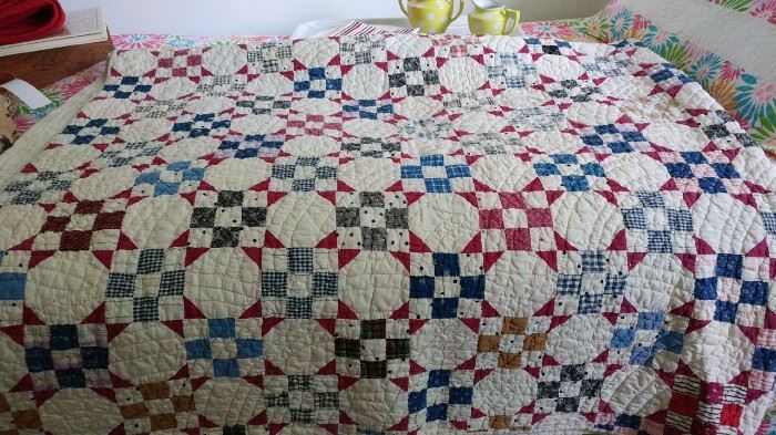 snowball pattern antique quilt