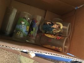 Star Wars, Snoopy, and other collectible glassware 