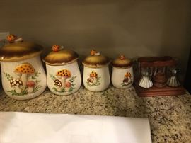 Vintage Mushroom Canister Set